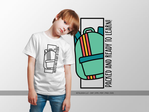 Packed and Ready to Learn SVG | Back-to-School & Teacher Craft Design