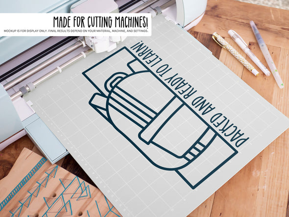 Packed and Ready to Learn SVG | Back-to-School & Teacher Craft Design