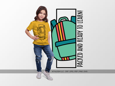 Packed and Ready to Learn SVG | Back-to-School & Teacher Craft Design