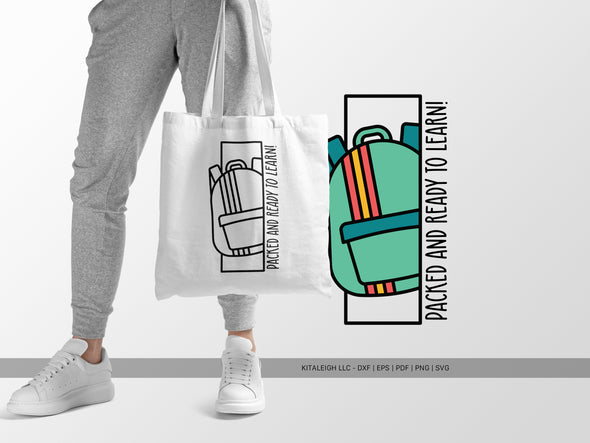 Packed and Ready to Learn SVG | Back-to-School & Teacher Craft Design