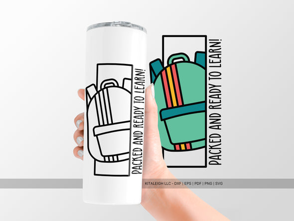 Packed and Ready to Learn SVG | Back-to-School & Teacher Craft Design
