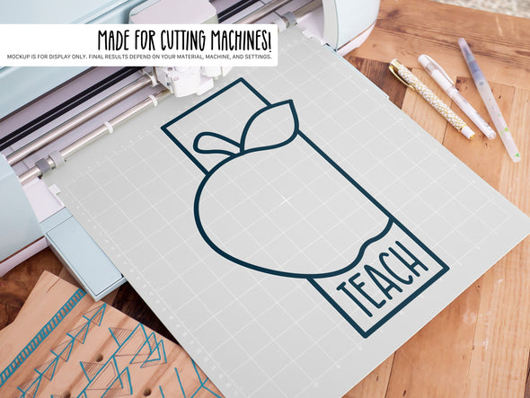 Teach Apple SVG | Cute Teacher & School Craft Design