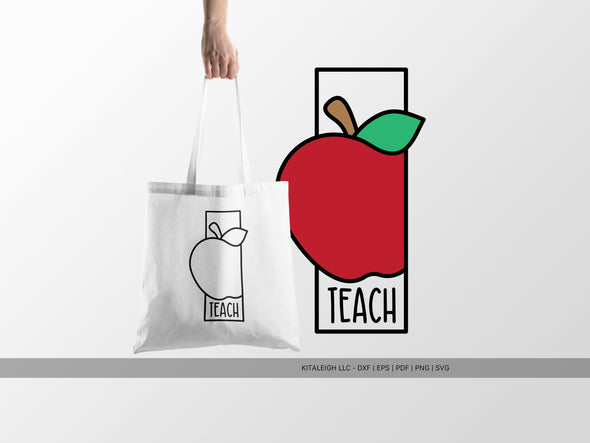 Teach Apple SVG | Cute Teacher & School Craft Design