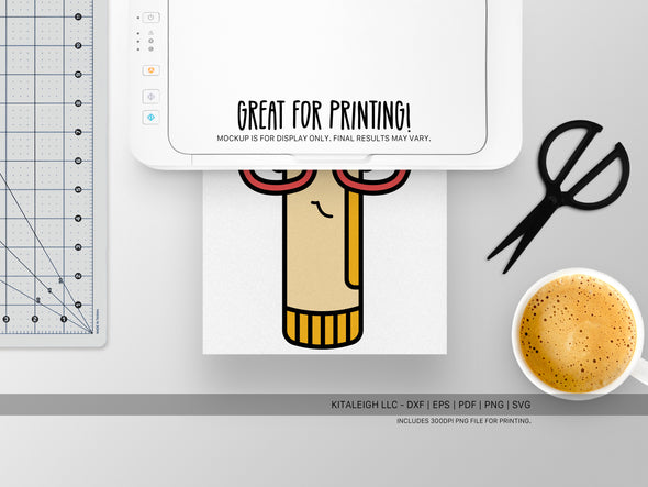 Glue Stick Wearing Glasses SVG | Cute Teacher & Classroom Design