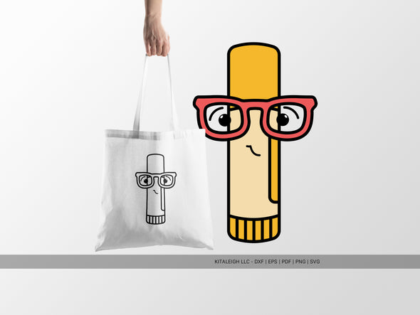 Glue Stick Wearing Glasses SVG | Cute Teacher & Classroom Design