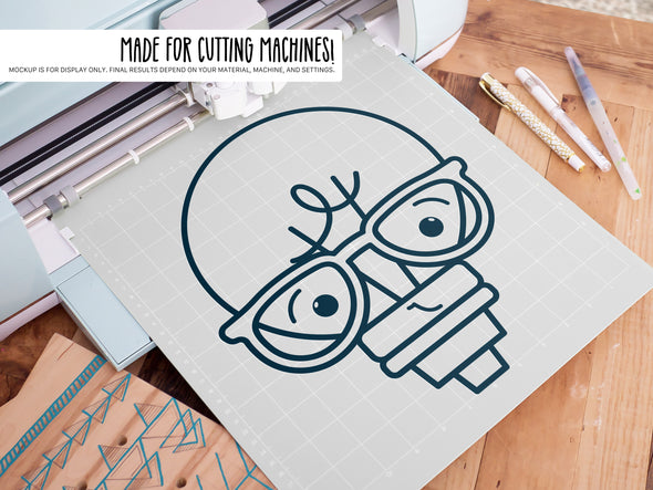 Lightbulb Wearing Glasses SVG | Cute Teacher & Classroom Design