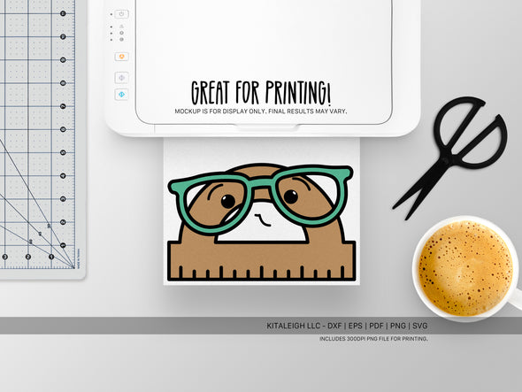 Protractor Wearing Glasses SVG | Cute Back-to-School & Teacher Design