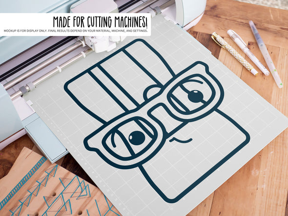 Pencil Sharpener Wearing Glasses SVG | Cute Teacher & School Craft Design