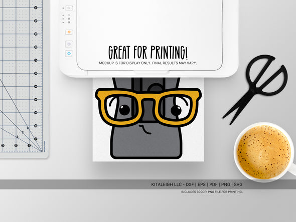 Pencil Sharpener Wearing Glasses SVG | Cute Teacher & School Craft Design