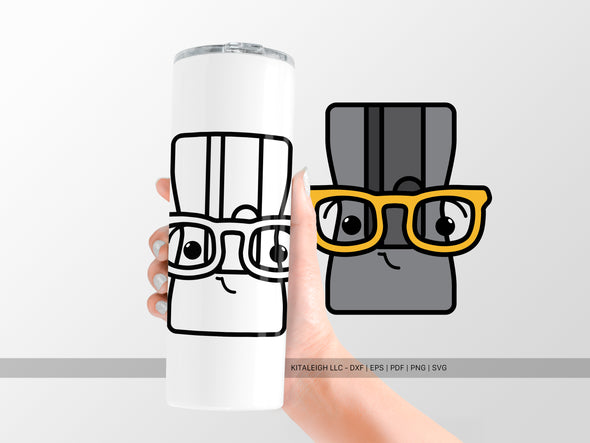 Pencil Sharpener Wearing Glasses SVG | Cute Teacher & School Craft Design
