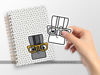 Pencil Sharpener Wearing Glasses SVG | Cute Teacher & School Craft Design