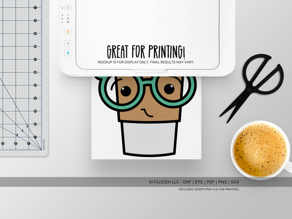 Coffee Cup Wearing Glasses SVG | Cute Teacher & Classroom Craft Design