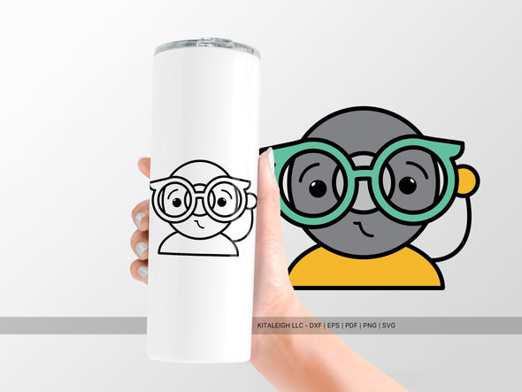 School Bell Wearing Glasses SVG | Cute Teacher & Classroom Craft Design