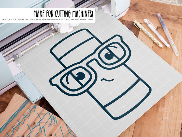 Eraser Wearing Glasses SVG | Cute Teacher & School Craft Design