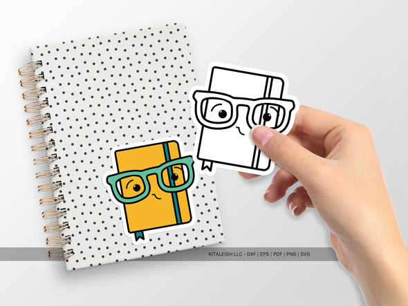 Notebook Wearing Glasses SVG | Cute Back-to-School & Teacher Design