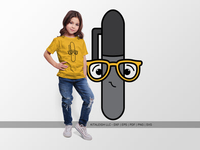 Permanent Marker Wearing Glasses SVG | Teacher & Classroom Craft Design