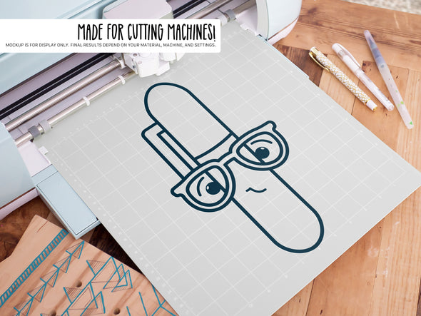 Permanent Marker Wearing Glasses SVG | Teacher & Classroom Craft Design