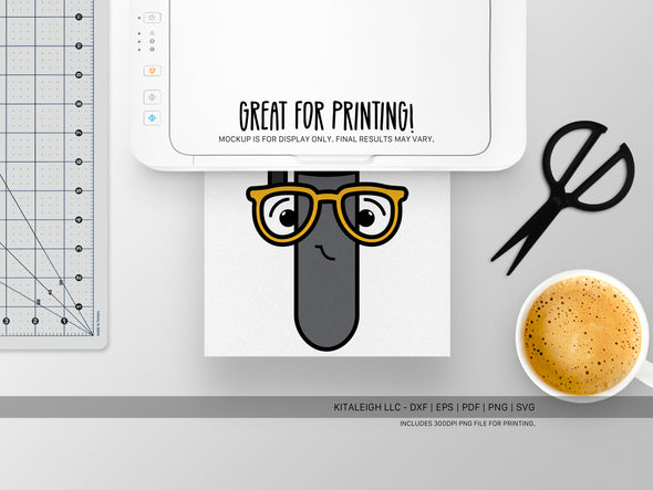 Permanent Marker Wearing Glasses SVG | Teacher & Classroom Craft Design