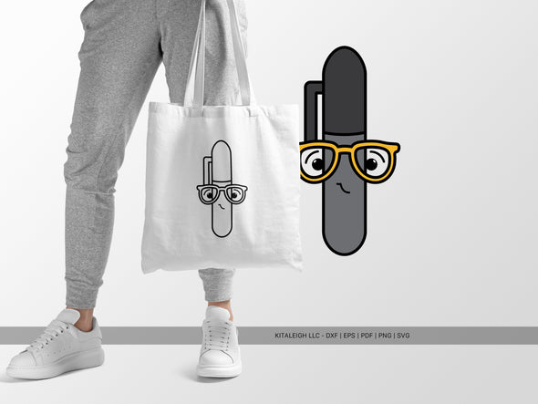 Permanent Marker Wearing Glasses SVG | Teacher & Classroom Craft Design
