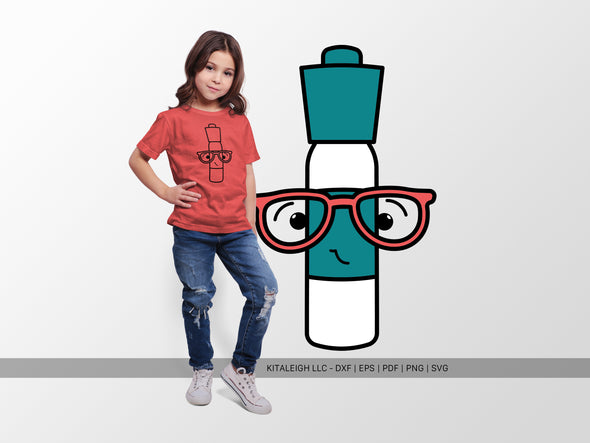 Dry Erase Marker Wearing Glasses SVG | Cute Teacher & Classroom Design