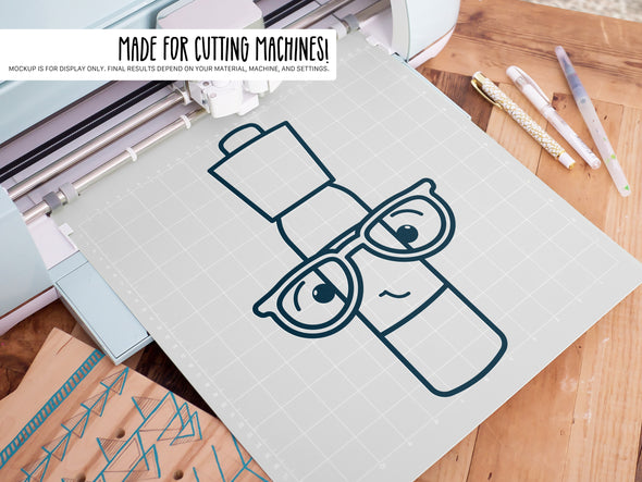 Dry Erase Marker Wearing Glasses SVG | Cute Teacher & Classroom Design