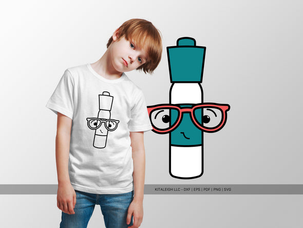 Dry Erase Marker Wearing Glasses SVG | Cute Teacher & Classroom Design