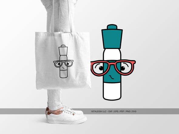 Dry Erase Marker Wearing Glasses SVG | Cute Teacher & Classroom Design