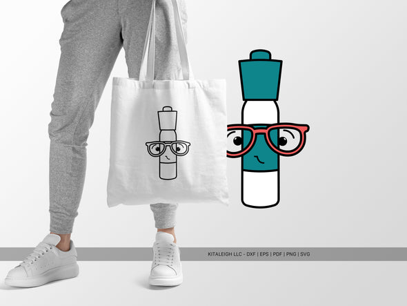 Dry Erase Marker Wearing Glasses SVG | Cute Teacher & Classroom Design