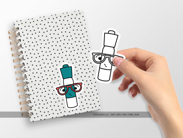 Dry Erase Marker Wearing Glasses SVG | Cute Teacher & Classroom Design