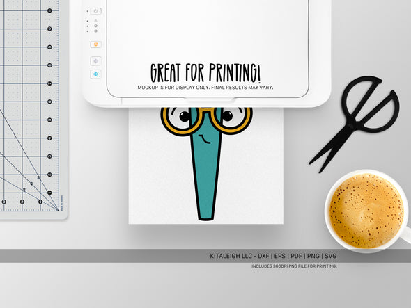 Felt Tip Marker Wearing Glasses SVG | Cute Teacher & School Design