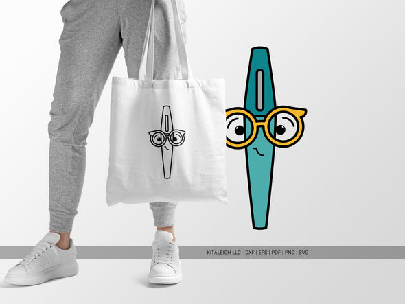 Felt Tip Marker Wearing Glasses SVG | Cute Teacher & School Design