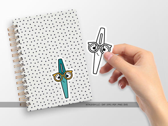 Felt Tip Marker Wearing Glasses SVG | Cute Teacher & School Design