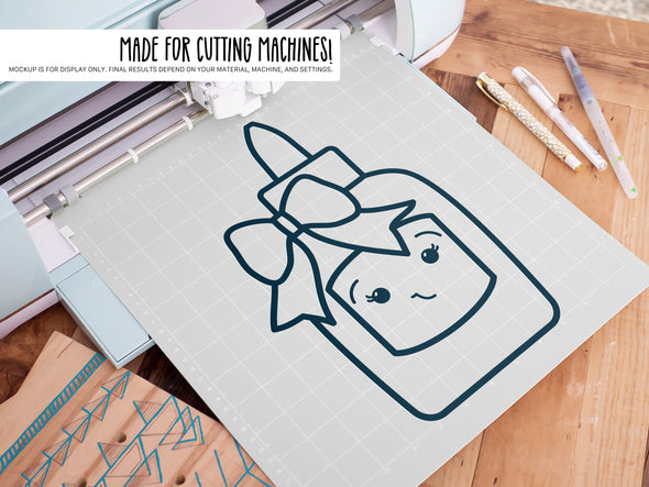 Glue Bottle Wearing Bow SVG | Cute Teacher & Classroom Design