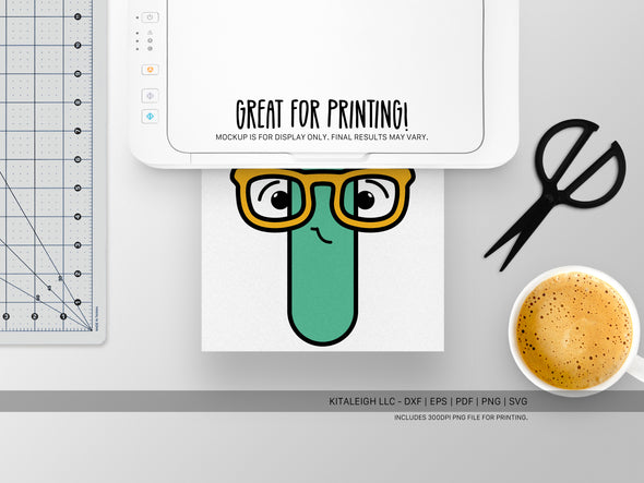 Test Tube Wearing Glasses SVG | Cute Teacher & Science Classroom Design