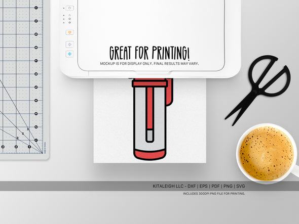 Ball Point Pen Wearing Headphones SVG | Cute Teacher & School Craft Design