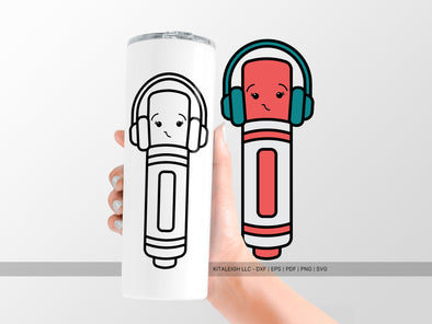 Marker Wearing Headphones SVG | Cute Teacher & School Craft Design