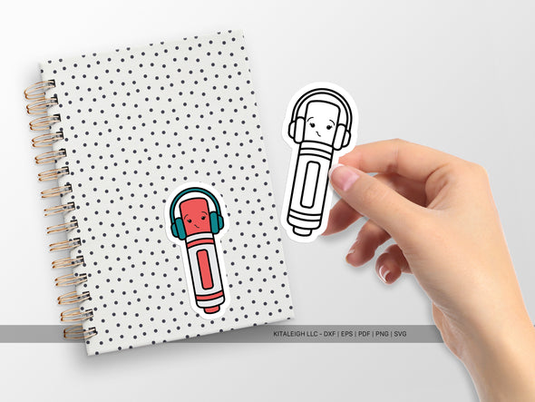 Marker Wearing Headphones SVG | Cute Teacher & School Craft Design