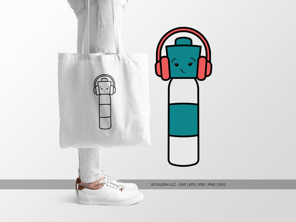 Dry Erase Marker Wearing Headphones SVG | Cute Teacher & School Design