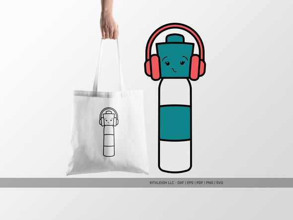 Dry Erase Marker Wearing Headphones SVG | Cute Teacher & School Design