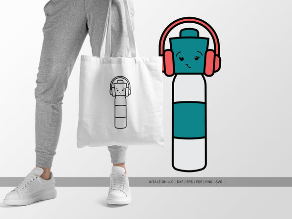 Dry Erase Marker Wearing Headphones SVG | Cute Teacher & School Design