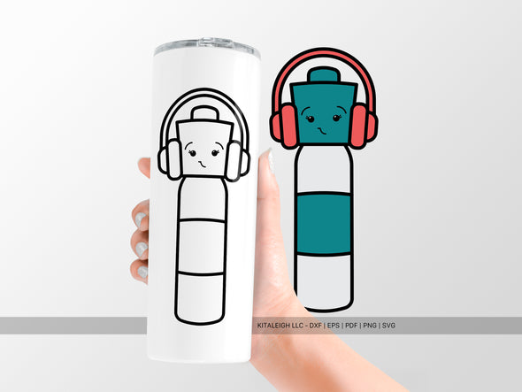 Dry Erase Marker Wearing Headphones SVG | Cute Teacher & School Design