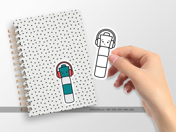 Dry Erase Marker Wearing Headphones SVG | Cute Teacher & School Design