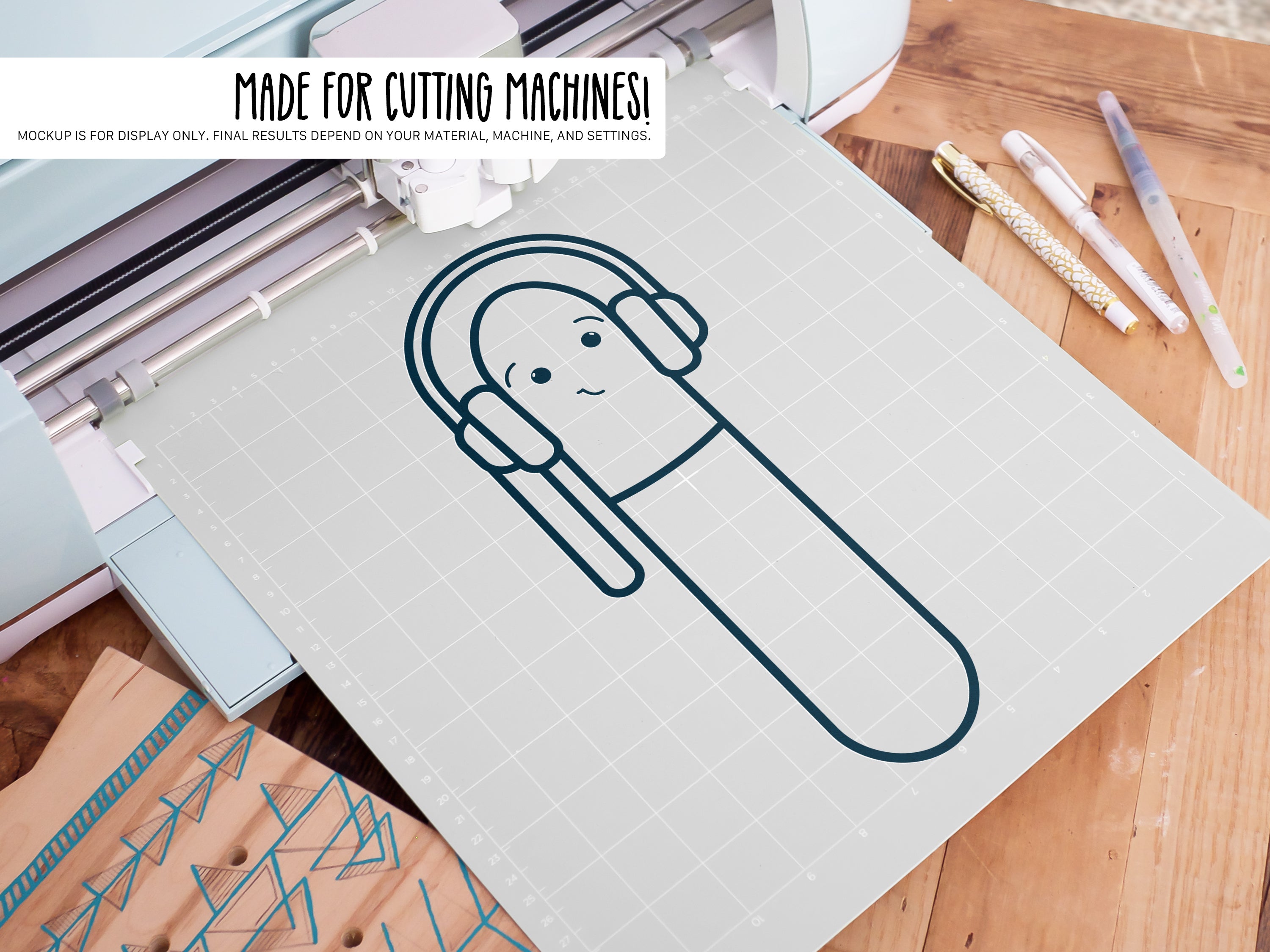 Permanent Marker Wearing Headphones SVG | Cute Teacher & School Craft Design