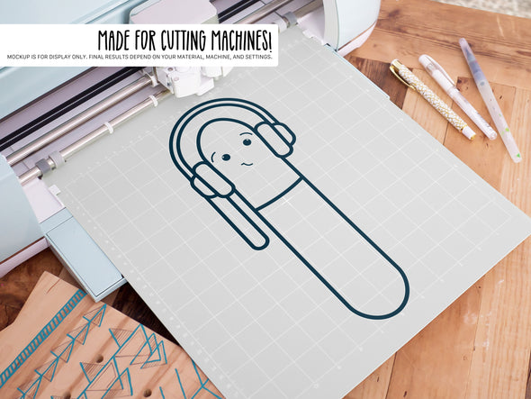 Permanent Marker Wearing Headphones SVG | Cute Teacher & School Craft Design