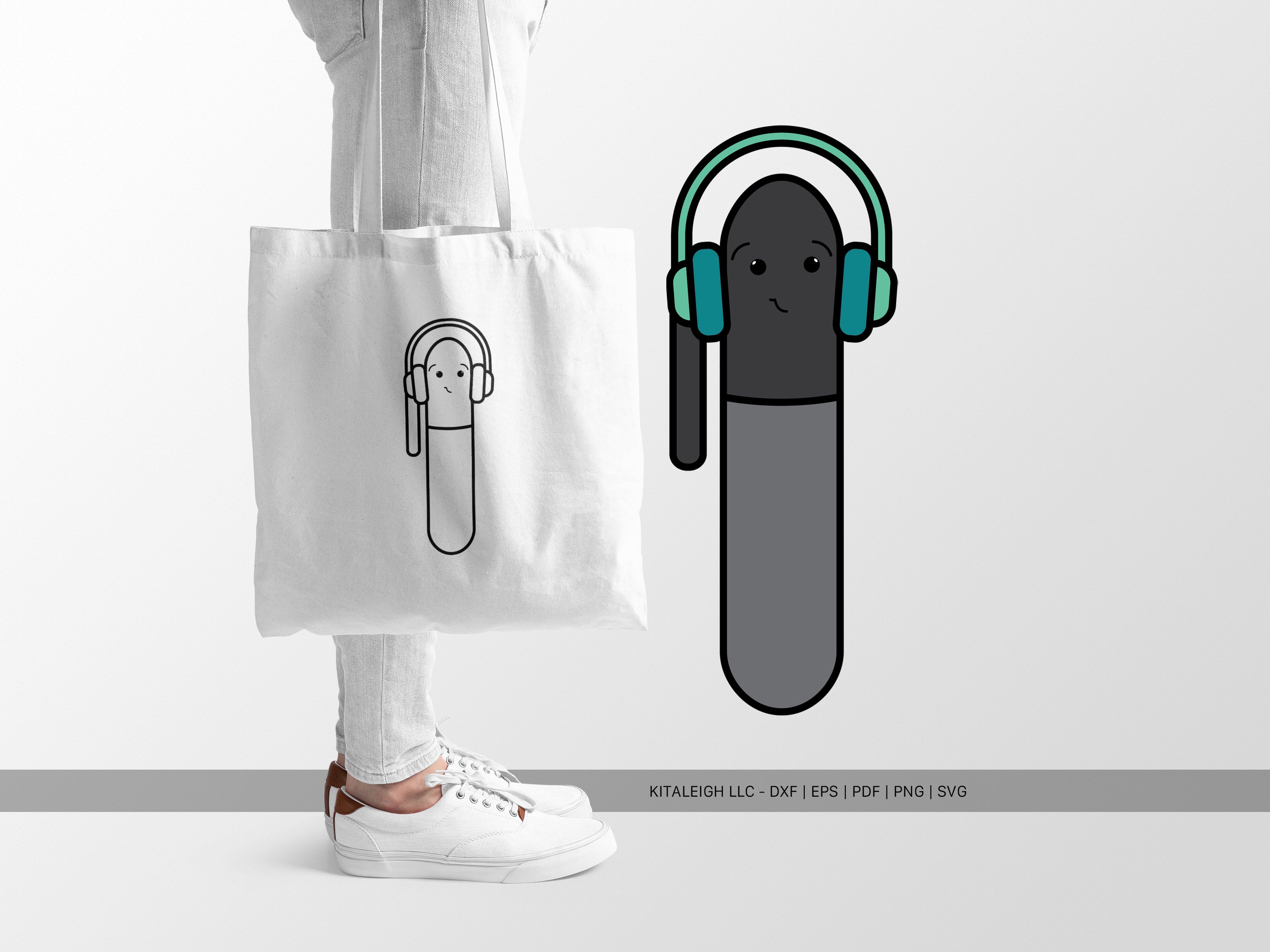 Permanent Marker Wearing Headphones SVG | Cute Teacher & School Craft Design