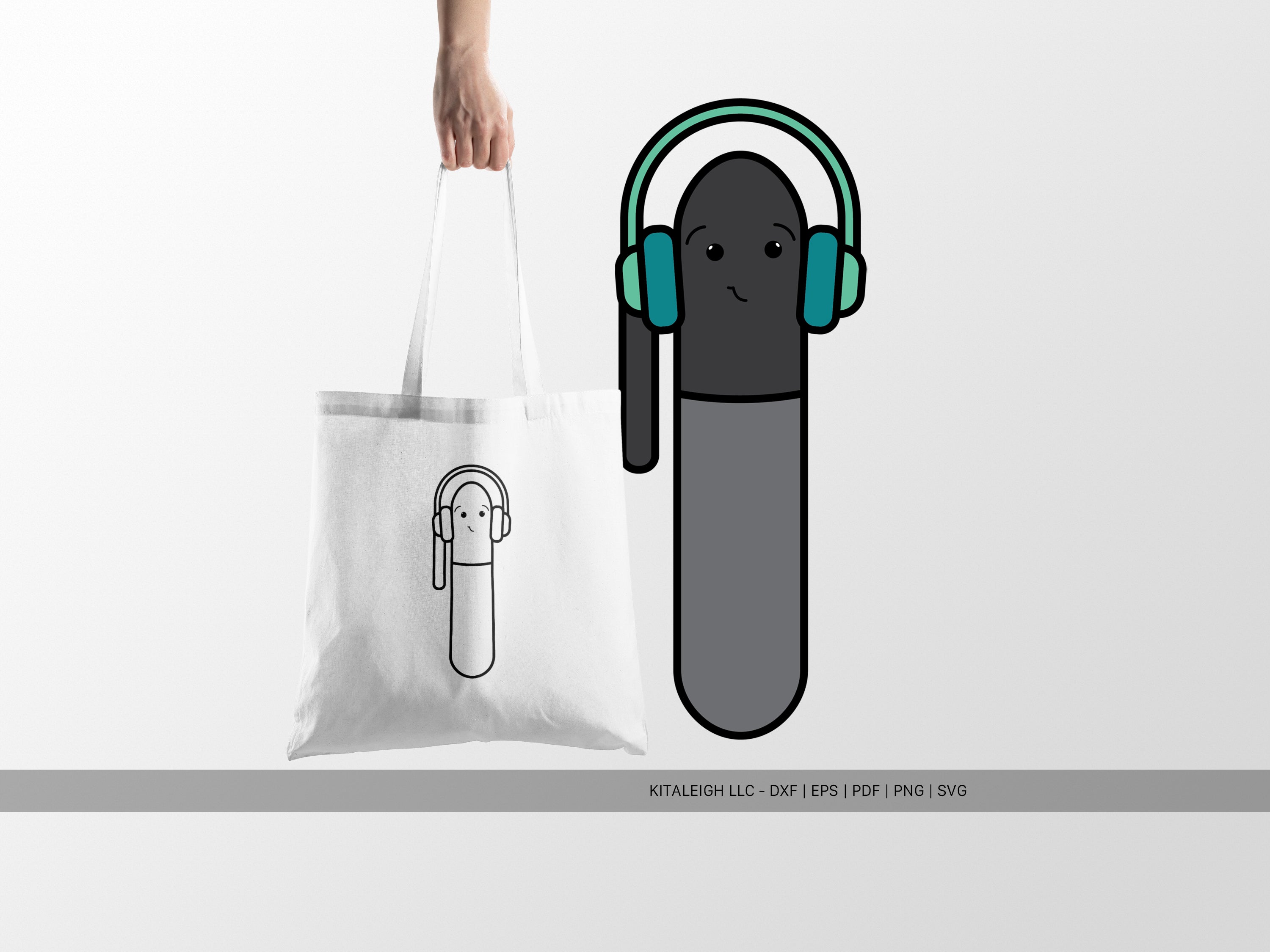 Permanent Marker Wearing Headphones SVG | Cute Teacher & School Craft Design