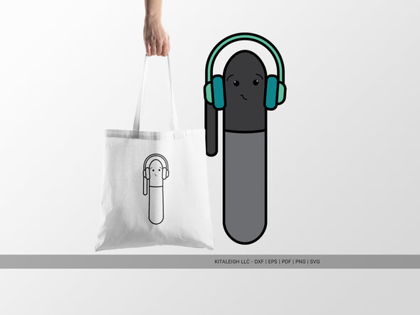 Permanent Marker Wearing Headphones SVG | Cute Teacher & School Craft Design