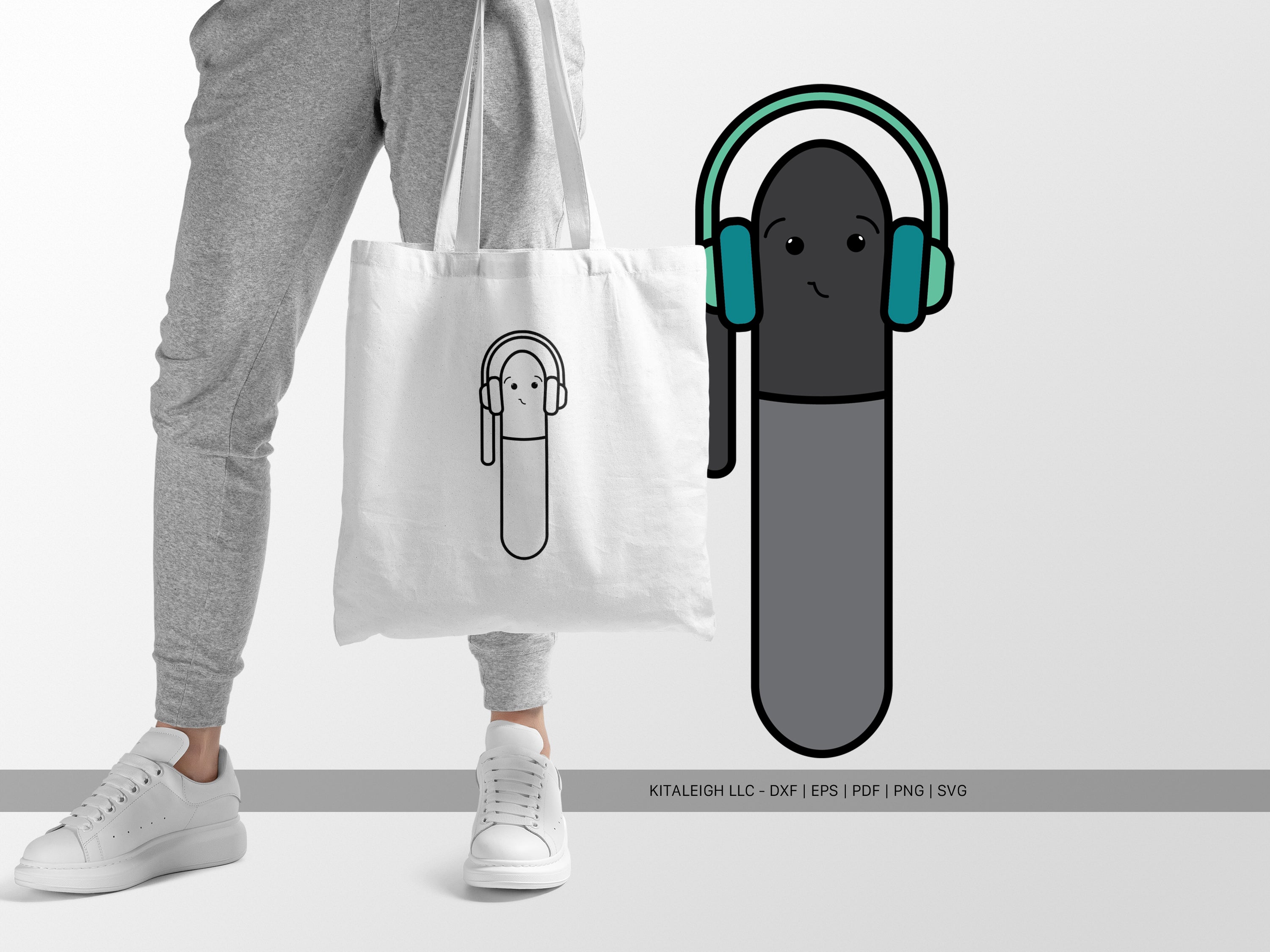 Permanent Marker Wearing Headphones SVG | Cute Teacher & School Craft Design