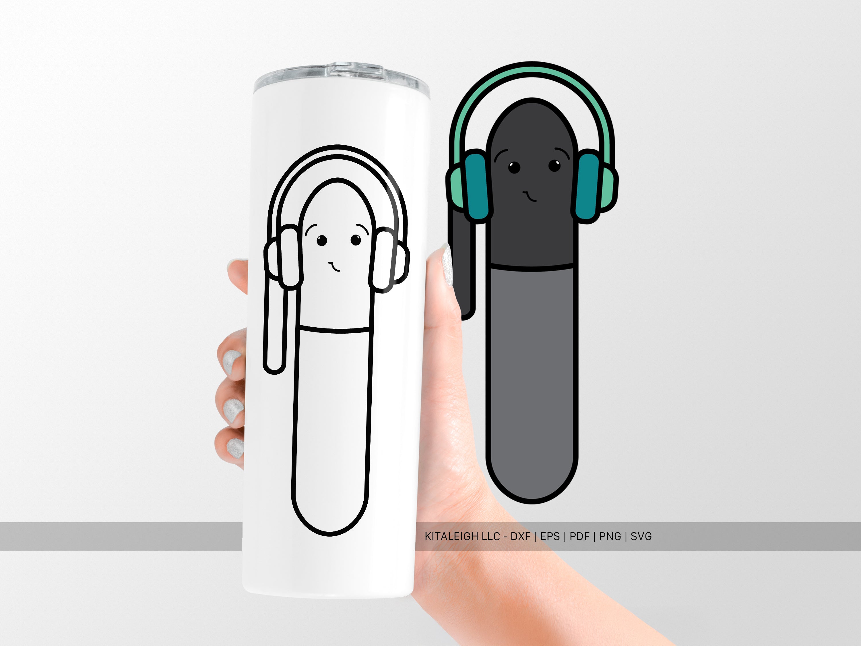 Permanent Marker Wearing Headphones SVG | Cute Teacher & School Craft Design