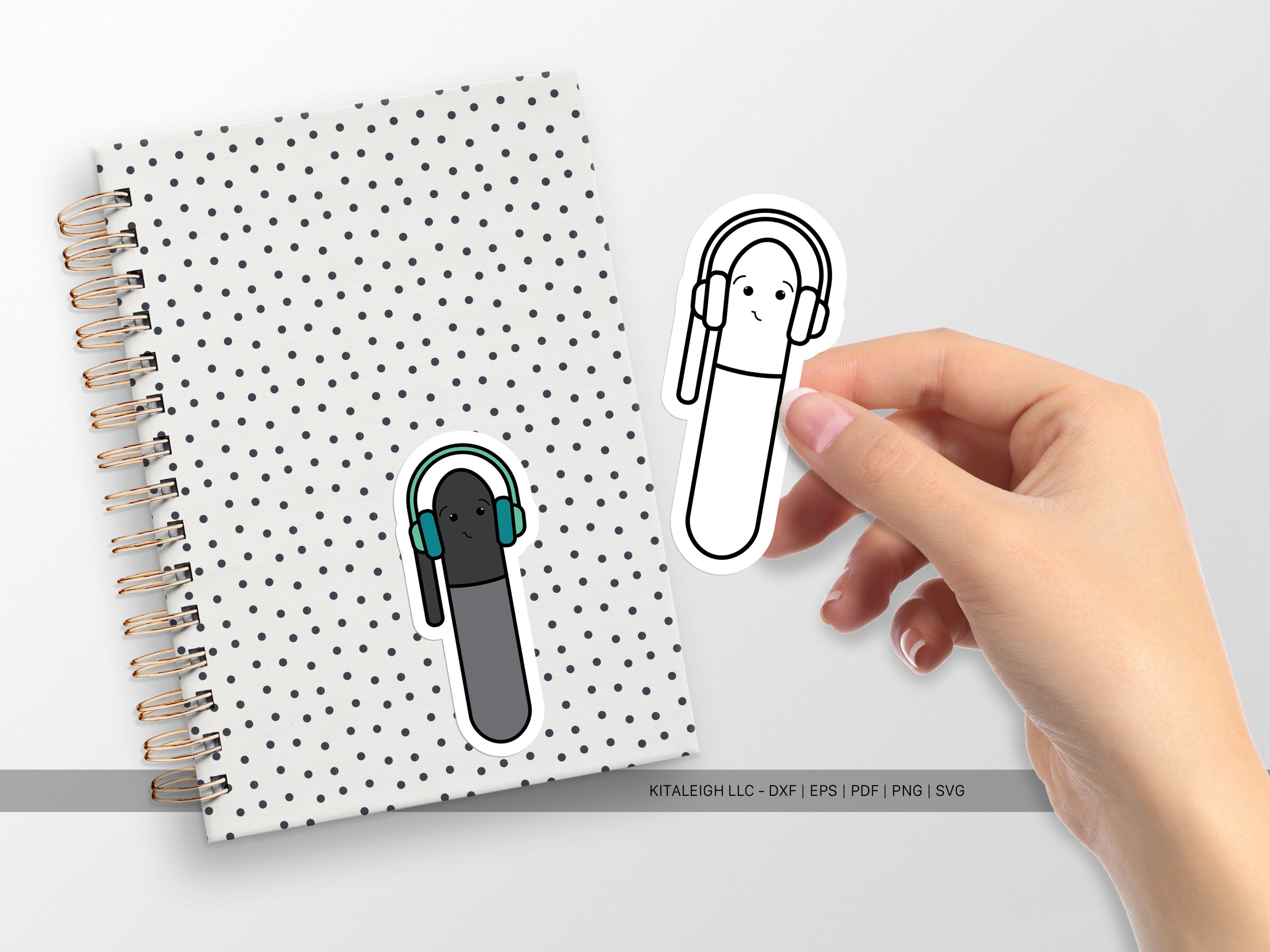 Permanent Marker Wearing Headphones SVG | Cute Teacher & School Craft Design